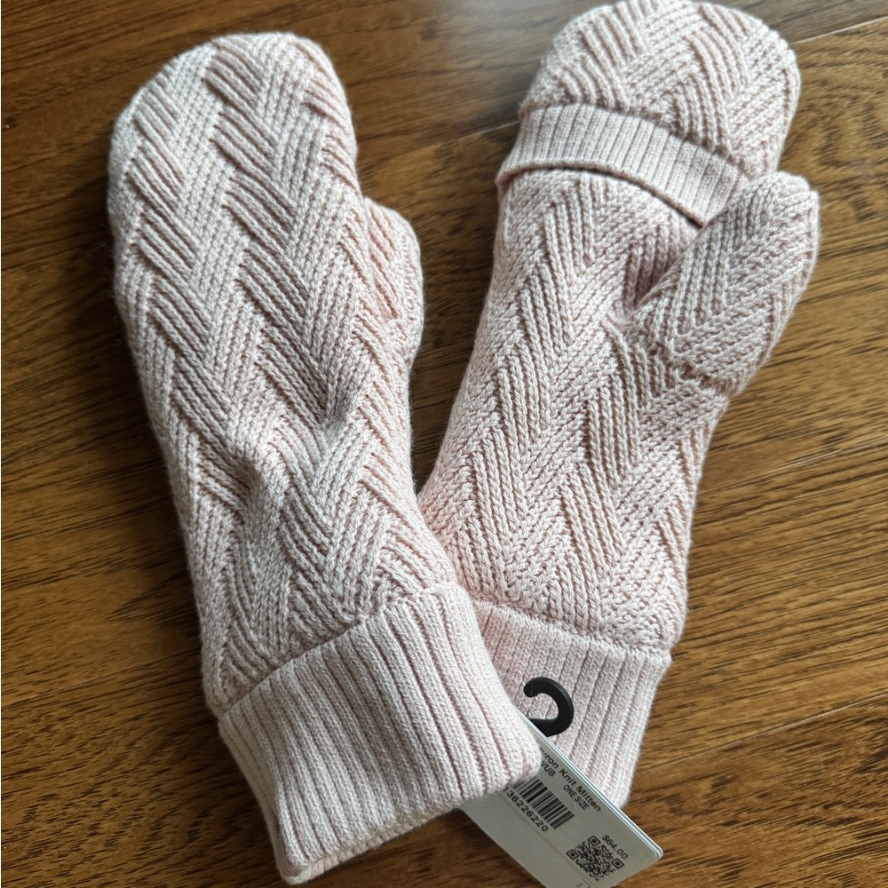 lululemon athletica Pink Knit Mittens